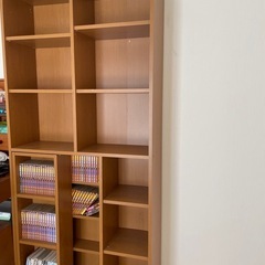 名探偵コナン＋本棚-アンティーク木製スキー