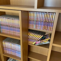 名探偵コナン＋本棚-アンティーク木製スキー