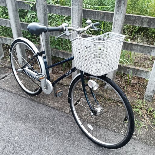 ★前かご新品交換済み！お届け可!!★ 27インチ 自転車 『BOLD』 内装3段変速 オートライト