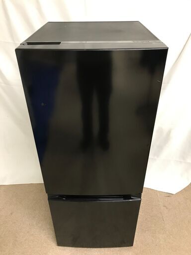 【北見市発】ハイセンス Hisense 2ドアノンフロン冷凍冷蔵庫 AT-RF150-BK 2021年製 150L 黒 一人暮らし (E3020wY)