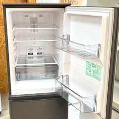 三菱 2022年製 2ドア冷蔵庫 146L ブラック 黒 ダークグレー ★買取帝国 志木店