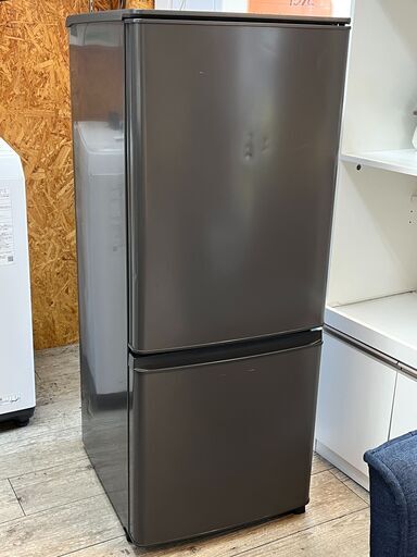 三菱 2022年製 2ドア冷蔵庫 146L ブラック 黒 ダークグレー ★買取帝国 志木店