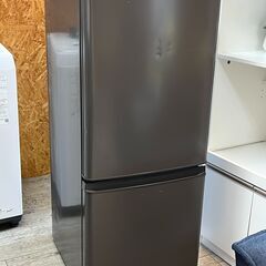 三菱 2022年製 2ドア冷蔵庫 146L ブラック 黒 ダークグレー ★買取帝国 志木店
