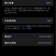 iPhone 15 Pro 128GB ホワイトチタニウム SIMフリー　