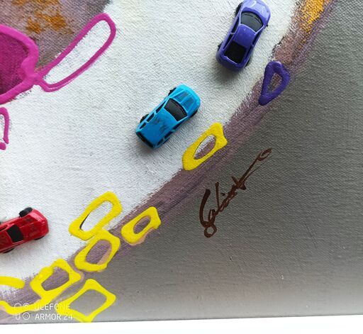 ☆大迫力＆かわいい!!お届け可!!☆ オイルペイントアート ふくろう