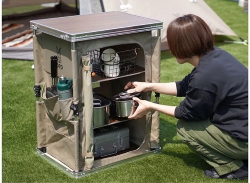 DOD マルチキッチンテーブル　アウトドアテーブル カーキ
