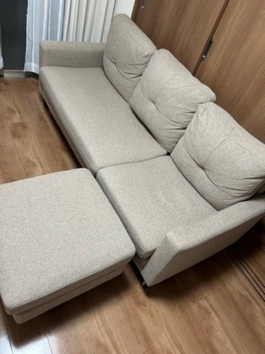 家具 ソファ 3人掛け　カウチソファ