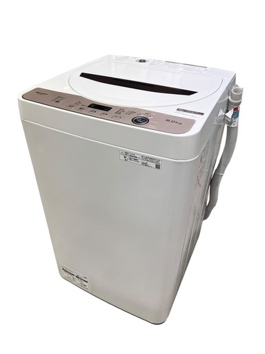 NO.1781 【2022年製】SHARP 全自動洗濯機 ES-GE6G-T 6kg 生活家電 家電 中古