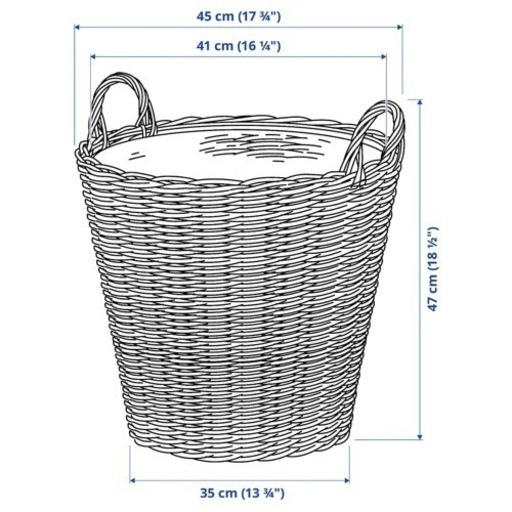 IKEA 植木鉢　プラスチックラタン　２つ