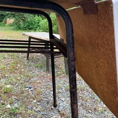 レトロ鉄脚テーブル