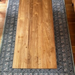 木とアイアンのローテーブル
