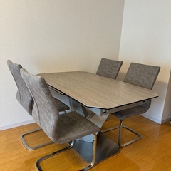 天板イタリア製セラミックダイニングテーブルセット