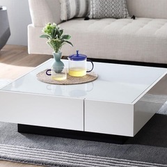 ガラストップ ローテーブル LOWYA ローテーブル ガラストップ 幅90