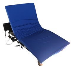 収納式電動リクライニングベッド・2モーター YMD-B02N BL ブルー