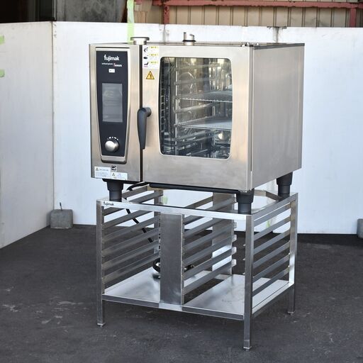≪zyt1631ジ≫ fujimak/フジマック スチームコンベクションオーブン FSCCWE61＋専用架台 3相200V 動作未確認 現状品 SCCWE61/SCC-WE61/ラショナル/RATIONAL/中古厨房機器/宮城県仙台市 60721-06