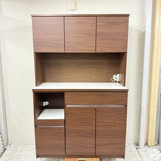 19711  大川家具 3枚扉キッチンボード 幅115   ◆大阪市内・東大阪市他 6,000円以上ご購入で無料配達いたします！◆ ※京都・高槻・枚方方面◆神戸・西宮・尼崎方面◆生駒方面、大阪南部方面　それぞれ条件付き無料配送あり！