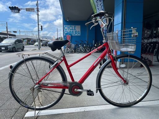 【大人用】整備済 ブリヂストン 27型内装3段ギア ベルト駆動 軽量アルベルト 中古シティ自転車 赤色 \u003c自転車のオオムラ 静岡店\u003e