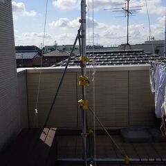 値下げ》》6mポールと自作鋼管製ポール用支持具；手渡し希望