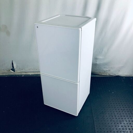 ID:rc12515 ユーイング U-ING 冷蔵庫 一人暮らし 中古 2018年製 2ドア 110L ホワイト ファン式 右開き UR-FG110J(W)  【リユース品：状態A】【送料無料】【設置費用無料】