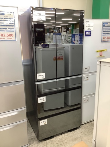 安心の６ヶ月保証付き！！　Panasonic　6ドア冷蔵庫　NR-F611WPV-X  2015年製　608L