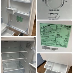 S133 ⭐ Hisense 2ドア冷蔵庫（162L 右開き）22年製 HR-D15F ⭐動作確認済⭐クリーニング済