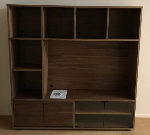 【美品！部品全てあります】無印良品スタッキングキャビネット ウォールナット