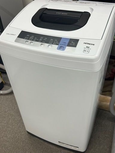 HITACHI NW-50C 洗濯機　年製2019 5kg 動作品
