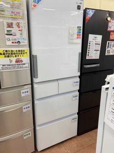 オススメ商品SHARP シャープ 412Lどっちもドア冷蔵庫2021年製　SJ-G415H-W3497