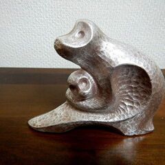  ◆小林尚珉 工芸品 申文置物 金工 中古品