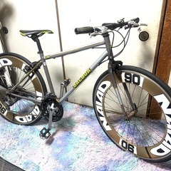 BALBOAクロスバイク27インチSHIMANO 21段変速、ディープホイール