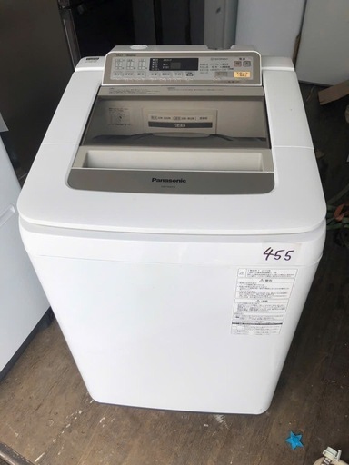 NO 455 北九州市内配送無料　保証付き  パナソニック Panasonic 全自動洗濯機（9.0kg） 即効泡洗浄 エコナビ シャンパン NA-FA90H2-N