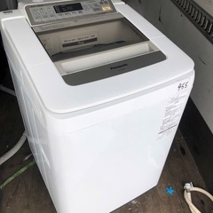 NO 455 北九州市内配送無料　保証付き  パナソニック Panasonic 全自動洗濯機（9.0kg） 即効泡洗浄 エコナビ シャンパン NA-FA90H2-N