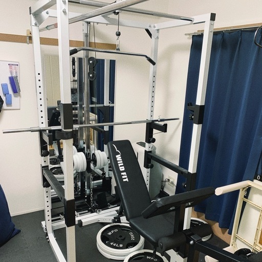 パワーラックセット 【値段交渉】 トレーニング ラック バー ダンベル