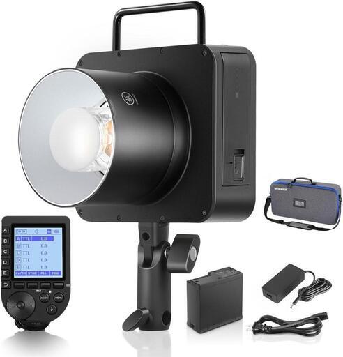新品　NEEWER Q4 400Ws フラッシュストロボ 屋外撮影用モノライト 2.4G TTL \u0026 QPRO-N トリガー 1/8000 HSS 30Wモデリングランプ 400フルパワー 0.01-1.2秒リサイクル 21.6V 2800mAh電池 結婚式屋外写真撮影用\n\n