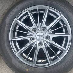 ☆バリ溝・美品・2023年製スタッドレス☆　16インチ　6.5J　PCD114.3　5穴　ET48　ハブ径約74　GOODYEAR ICENAVI7 205/60R16　整理番号：YS2024/09/16①
