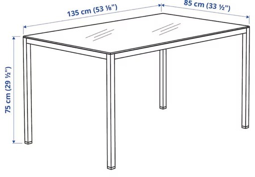 IKEA ガラステーブル