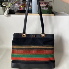 優佳良織 ユーカラ織 ショルダートートバッグ 古代1 柄 北海道手織つむぎ 優佳良織工芸館 大型バッグ ショルダーバッグ 中古品 優佳良織 ユーカラ織 ショルダートートバッグ 古代1 柄 北海道手織