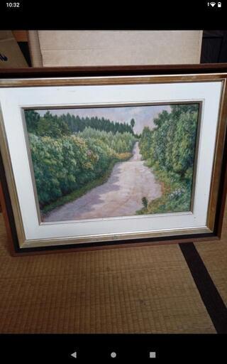 水彩画風景画　サイズ約74cm×58cm