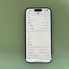 美品　iPhone15 pro 1TB ホワイトチタニウム　SIMフリー　本体のみ