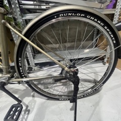 自転車 ママチャリ 大人用 DUNLOP ダンロップ 鍵付き