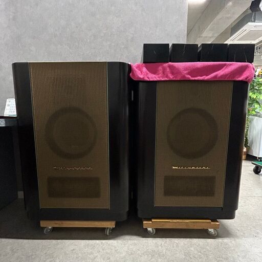 【ジ281】【店頭引取商品】ジャンク品　三菱 ダイアトーン R305形モニタースピーカーペア BTS-6131 重量50kg (ma)