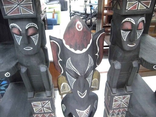 アジアン家具 大型 CDラック 幅80×奥行29×高さ108cm 木製 ブラック 黒