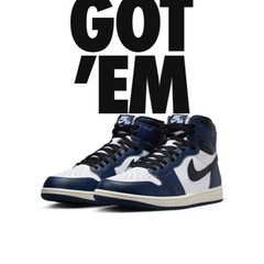 ナイキ　スニーカー　Air Jordan 1 Retro High OG Midnight Navy27.5