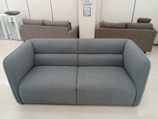 ★ジモティ割あり★  ソファ　2P MK MAEDE ブルー×グレー W178×D81×H76 クリーニング済み TC4939