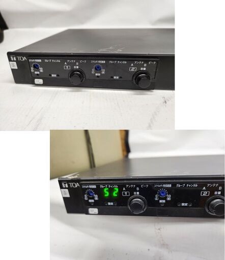 通電のみ確認済 TOA WT-1822 PLL シンセサイザー式 ダイバシティ