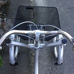 超美品車＞ブリヂストン・ミンナ三輪自転車・シルバー・鍵付き