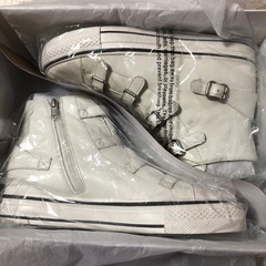 ash 25センチ レザーハイカットスニーカー