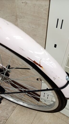 ☆ジモティ割あり☆ 軽快自転車 26インチ 薄ピンク クリーニング済み