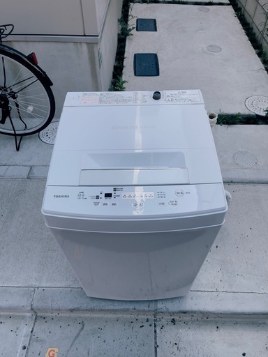 配送可能 東芝 全自動洗濯機 4.5kg ピュアホワイト AW-45M9(W) 静音 ひとり暮らし ボディ幅51.5㎝ ステンレス槽 槽洗浄・槽乾燥 縦型