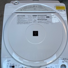 シャープ 洗濯機 ES-TX8F 8kg 2021年製　中古品